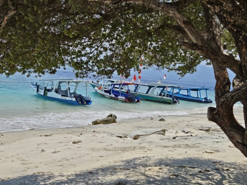 Gili Meno - Schattige Plätzchen sind gefragt