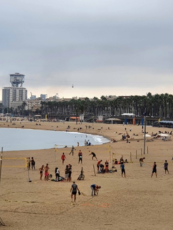 Barcelona im Oktober - am Strand von Barceloneta
