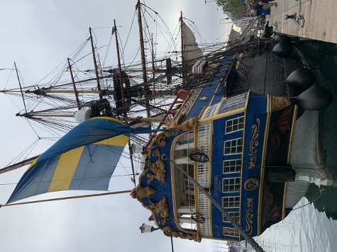 Barcelona im Oktober - Segelschiff "Götheborg"